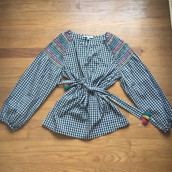 Madewell gingham smocked top - Picture 3 of 3